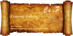 Cserny Petra névjegykártya