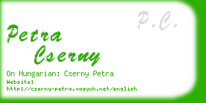 petra cserny business card